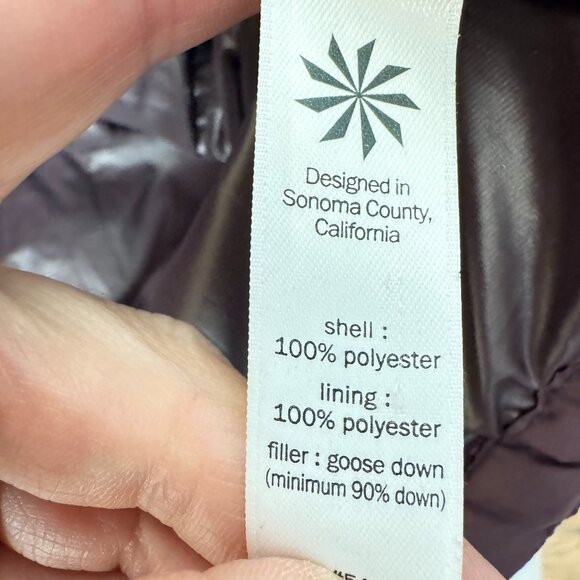 Athleta Downabout Asymmetric Puffer Vest in Wild Raisin - Picture 6 of 7